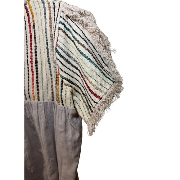 Altar'd State Womens Woven Boho Striped Blouse Top Size Large - Picture 5 of 6